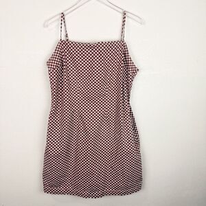 Levis Jean Denim Dress A Line Mini Checkered Size XL